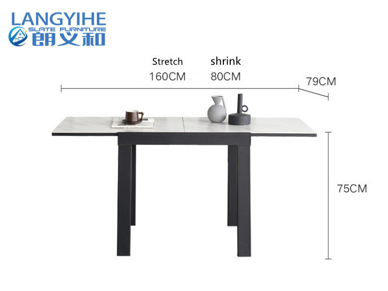 Mesa de comedor minimalista moderna del Odm de la pizarra retractable del cuadrado