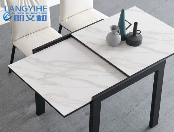 Mesa de comedor minimalista moderna del Odm de la pizarra retractable del cuadrado