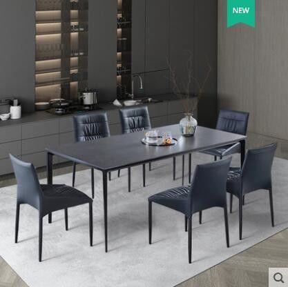 Rasguño de mármol minimalista de lujo ligero nórdico de la mesa de comedor resistente