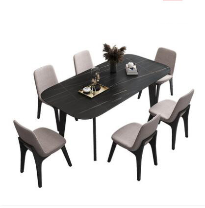 Moderno de lujo de la luz de madera minimalista nórdica de la mesa de comedor para 6 personas