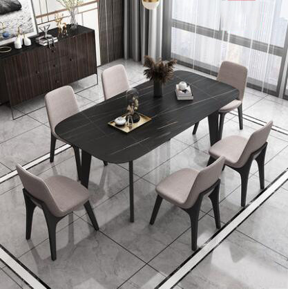 Moderno de lujo de la luz de madera minimalista nórdica de la mesa de comedor para 6 personas