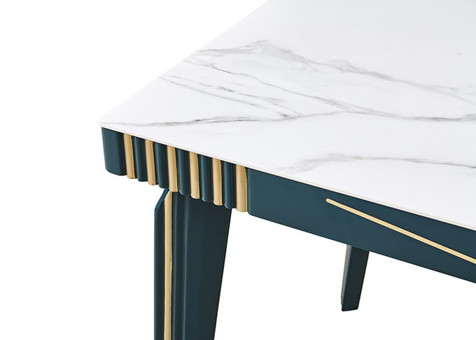 Mesa de comedor de madera sólida 0 de la pizarra de la losa simple y elegante de la roca
